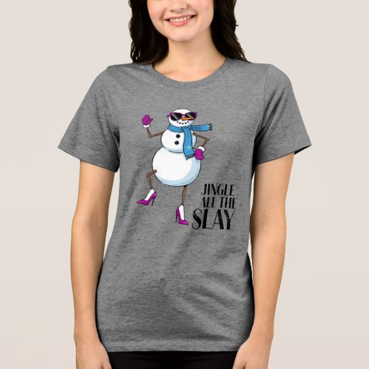Jingle All Slay Tri-Blend Shirt (Vorderseite)