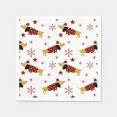 Jingle All the Dackel Way Serviette (Vorderseite)