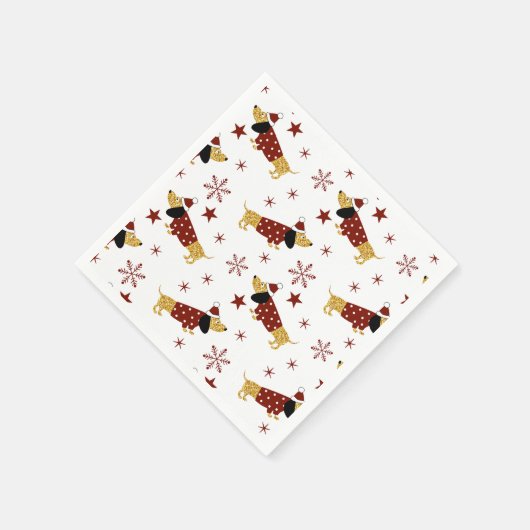 Jingle All the Dackel Way Serviette (Ecke)