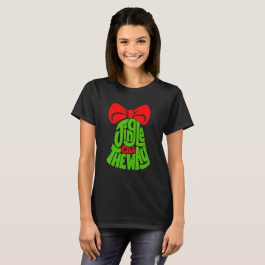 Jingle All The Way Bell merry Christmas Jingle Bel T-Shirt (Vorne ganz)