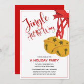 Jingle All The Way Bells Holiday Party Einladung (Vorne/Hinten)