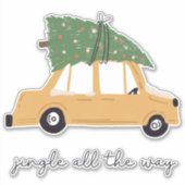Jingle All The Way Car und Weihnachtsbaumurlaub Aufkleber (Vorderseite)