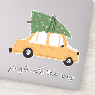 Jingle All The Way Car und Weihnachtsbaumurlaub Aufkleber