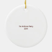 Jingle All The Way Car und Weihnachtsbaumurlaub Keramik Ornament (Hinten)