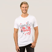 Jingle All The Way Christmas Bells Tri-Blend Shirt (Vorderseite voll)