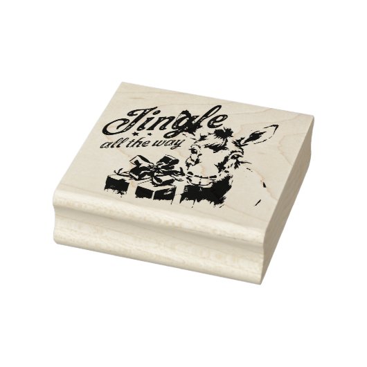 Jingle All the way Christmas Farm Donkey Gummistempel (Stempel)