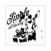 Jingle All the way Christmas Farm Donkey Gummistempel (Prägung)