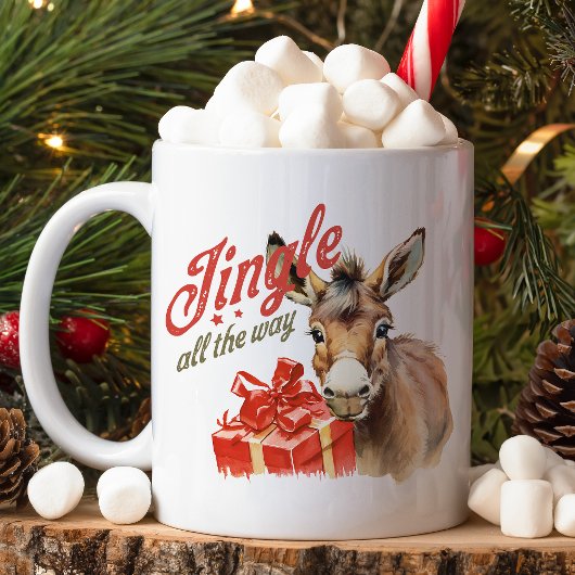 Jingle All the way Christmas Farm Donkey Kaffeetasse