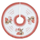 Jingle All the way Christmas Farm Donkey Polyester Weihnachtsbaumdecke (Vorderseite)