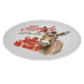 Jingle All the way Christmas Farm Donkey Schneidebrett (Ecke)