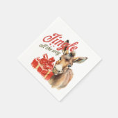 Jingle All the way Christmas Farm Donkey Serviette (Ecke)