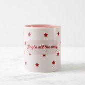 “Jingle All the Way” Cozy Christmas Mug Zweifarbige Tasse (Mittel)