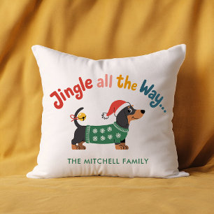 Jingle All the Way Dog – Maßgeschneiderte Feiertag Kissen