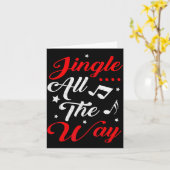 Jingle All The Way Festive Christmas Karte (Gelbe Blume)