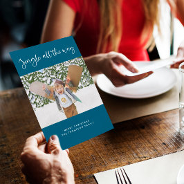 Jingle All The Way Foto Weihnachts-Flachkarte Feiertagskarte