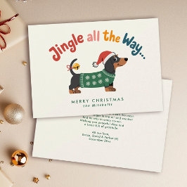 Jingle All the Way – Hundepullover Lustiges Nicht- Feiertagskarte