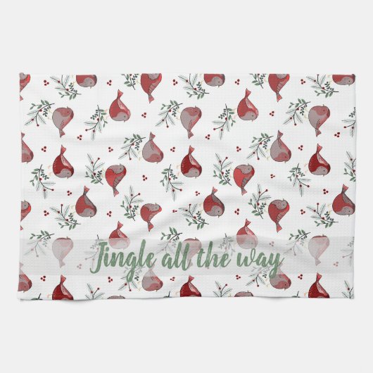 Jingle all the way - Kitchen Tea Towel Geschirrtuch (Horizontal)