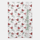 Jingle all the way - Kitchen Tea Towel Geschirrtuch (Vertikal)