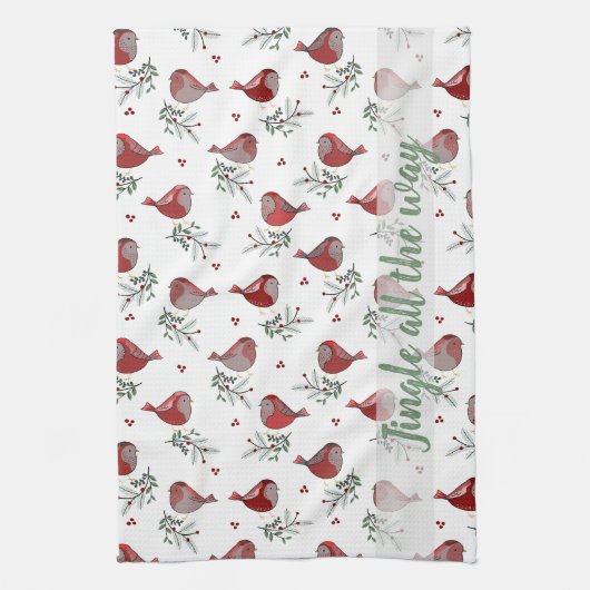 Jingle all the way - Kitchen Tea Towel Geschirrtuch (Vertikal)