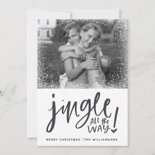 Jingle All The Way | Modernes Foto Schneeheihen (Vorderseite)