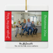 Jingle All the Way Personalized Christmas Ornament (Rückseite)