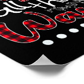 Jingle All The Way Red Buffalo Plaid Christmas  Poster (Ecke)