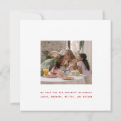 Jingle All The Way Red Script 2 Foto Holiday Card Karte (Rückseite)