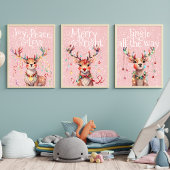 Jingle All The Way Rentier und Weihnachtslicht Poster