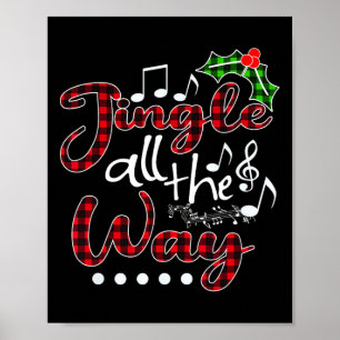 Jingle All The Way Roter Buffalo Karo Weihnachten Poster