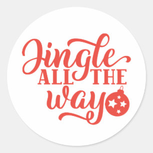 Jingle All The Way Runder Aufkleber