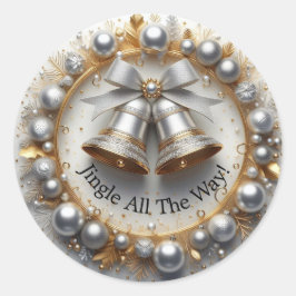 Jingle All The Way! Runder Aufkleber