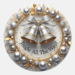 Jingle All The Way! Runder Aufkleber