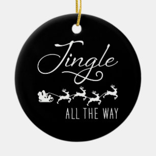 Jingle All The Way-Santa's Schlitten Weihnachten S Keramik Ornament