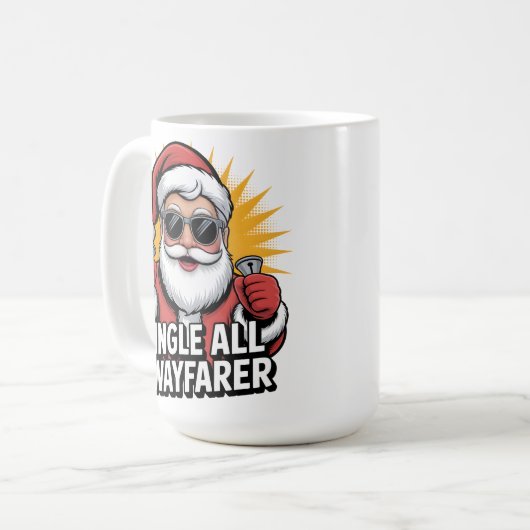 Jingle All the Wayfarer Kaffeetasse (Vorderseite Links)