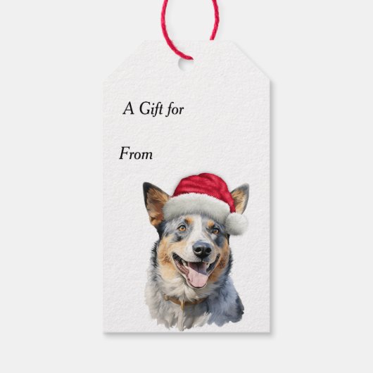 Jingle All Way Australian Cattle Dog Christmas Geschenkanhänger (Rückseite)