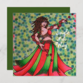 Jingle all Way Bly Dancer Cards Einladung (Vorne/Hinten)