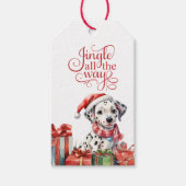 Jingle All Way Dalmatiner Puppy Christmas Geschenkanhänger (Vorderseite)