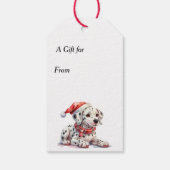 Jingle All Way Dalmatiner Puppy Christmas Geschenkanhänger (Rückseite)