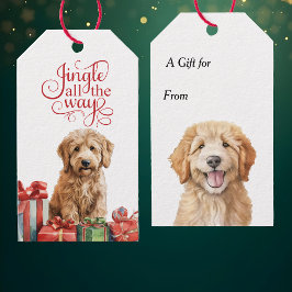 Jingle All Way Goldendoodle Dog Weihnachten Geschenkanhänger