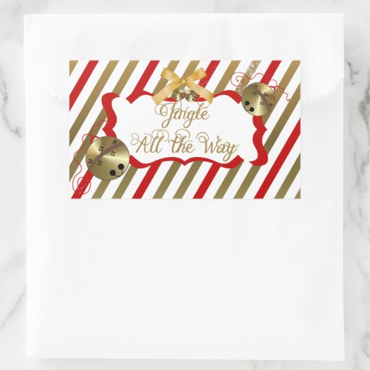 Jingle All Way Rectangle Sticker (Tasche)