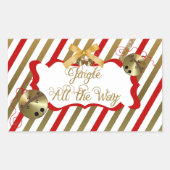 Jingle All Way Rectangle Sticker (Vorderseite)