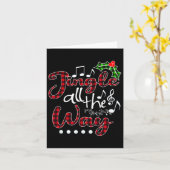 Jingle All way Red Buffalo Karierte Weihnachten Karte (Gelbe Blume)