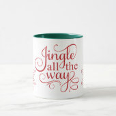 Jingle All Way Red Snowflake Weihnachten Tasse (Zentrum)