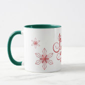 Jingle All Way Red Snowflake Weihnachten Tasse (Links)