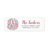 Jingle All Way Rustic Wreath Rücksendeadresse (Vorne)