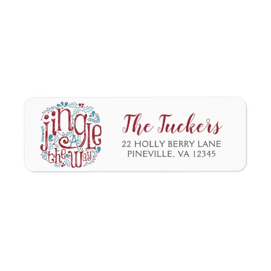 Jingle All Way Rustic Wreath Rücksendeadresse (Vorne)