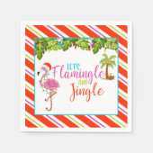 Jingle and Flamingle Christmas Party Napkins - WH Serviette (Vorderseite)