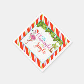 Jingle and Flamingle Christmas Party Napkins - WH Serviette (Ecke)
