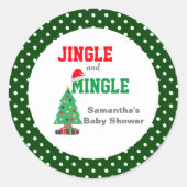 Jingle and Mingle Baby Shooter Runder Aufkleber (Vorderseite)