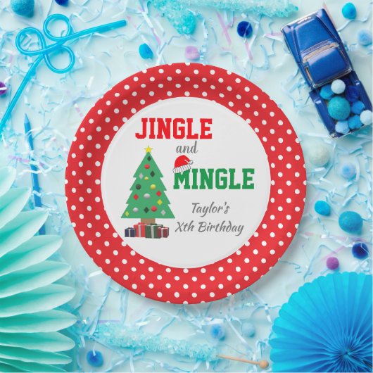 Jingle and Mingle Birthday Paper Plate Pappteller (Party)